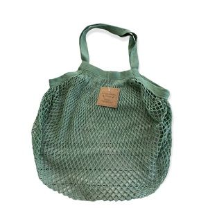 HomeWear Market Fishnet Style Grocery Tote Bag in Olive